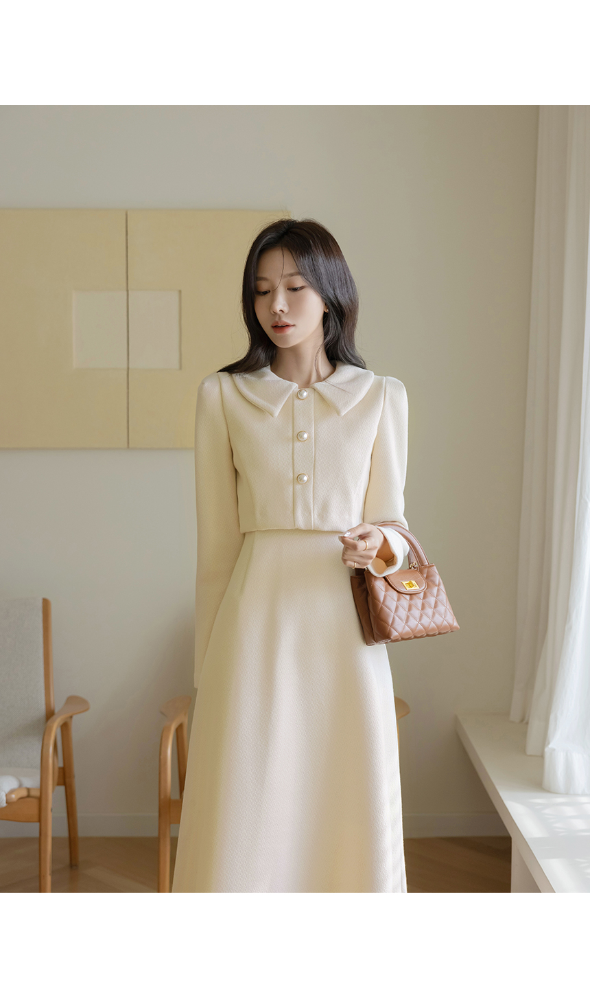 極美品 フォクシー 襟付き ウール ワンピース Aライン パールボタン 38 裏起毛フードフレアワンピース | レディースファッション通販 - DHOLIC