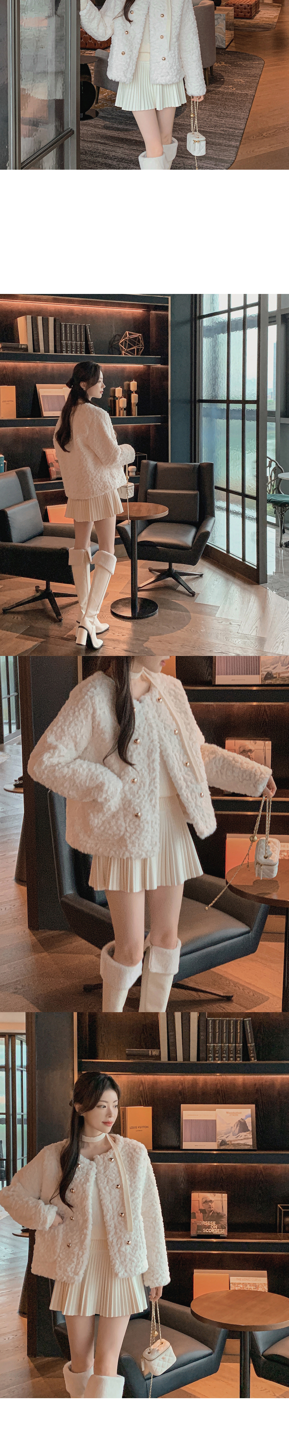 ダブルゴールドボタンエコファージャケット | レディースファッション