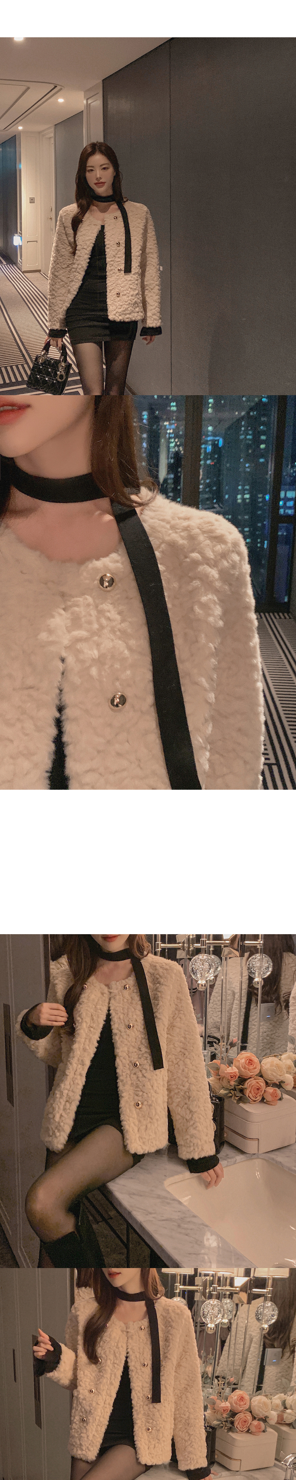 ダブルゴールドボタンエコファージャケット | レディースファッション