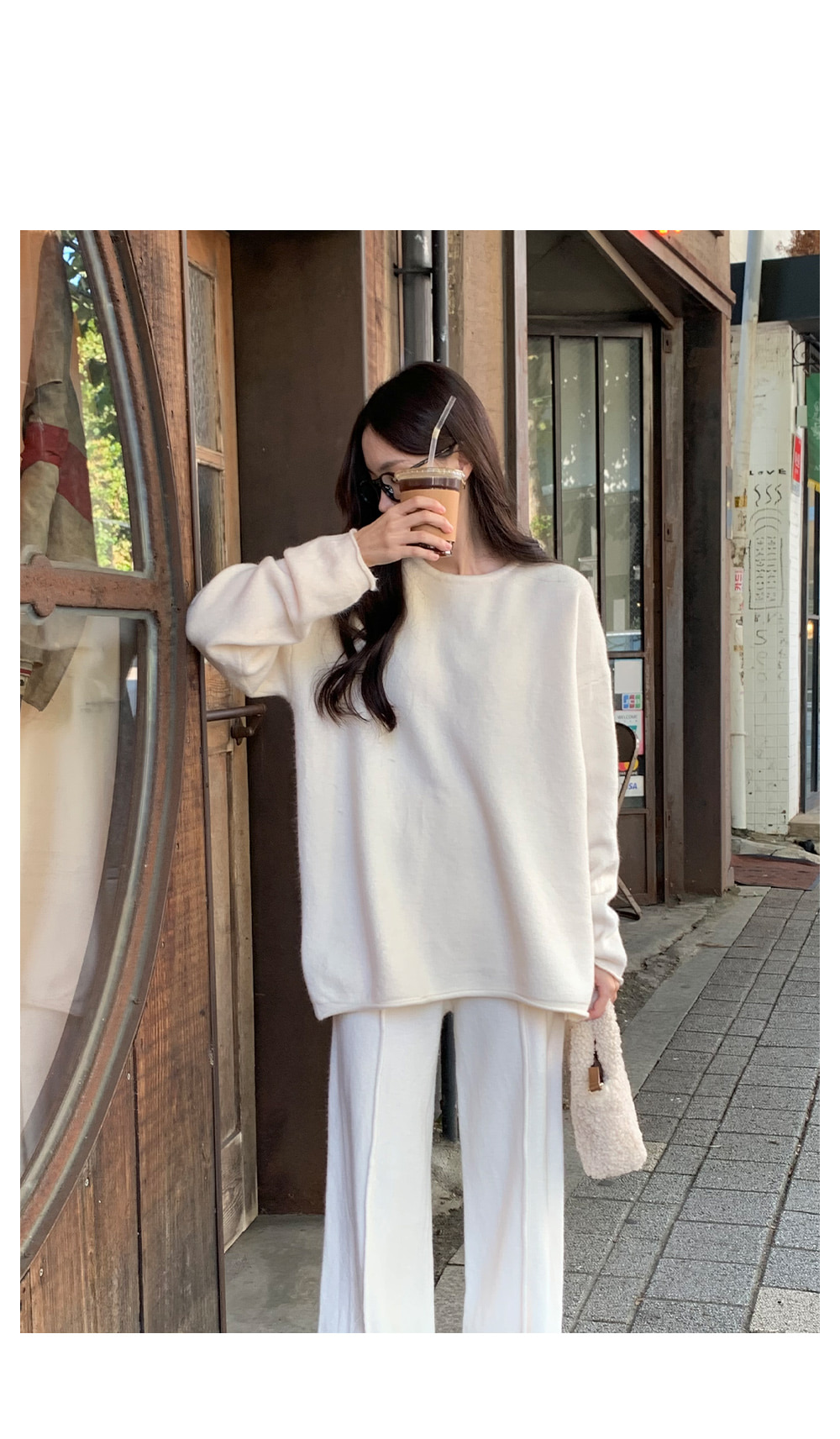 ルーズフィットニット&センターラインニットパンツSET | レディース