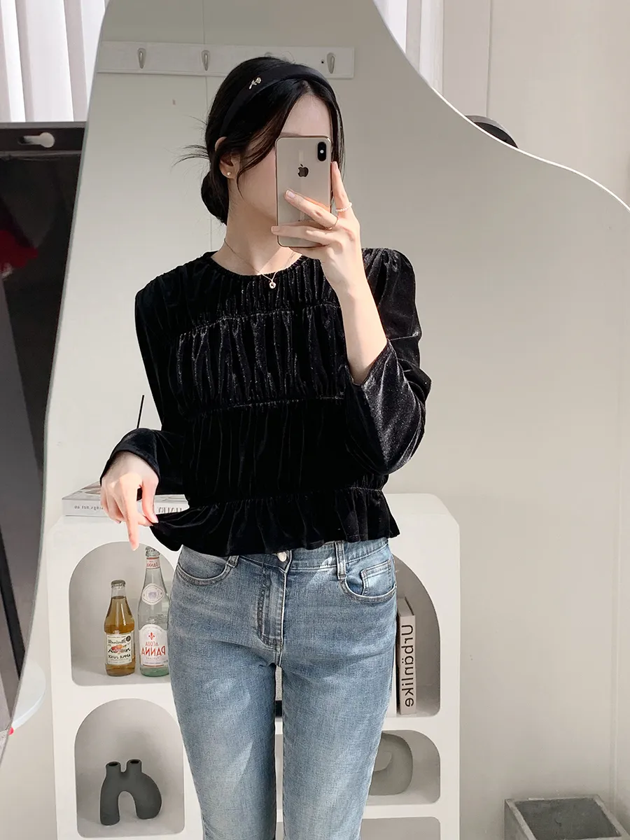 긴팔 티셔츠 모델 착용 이미지-S1L39