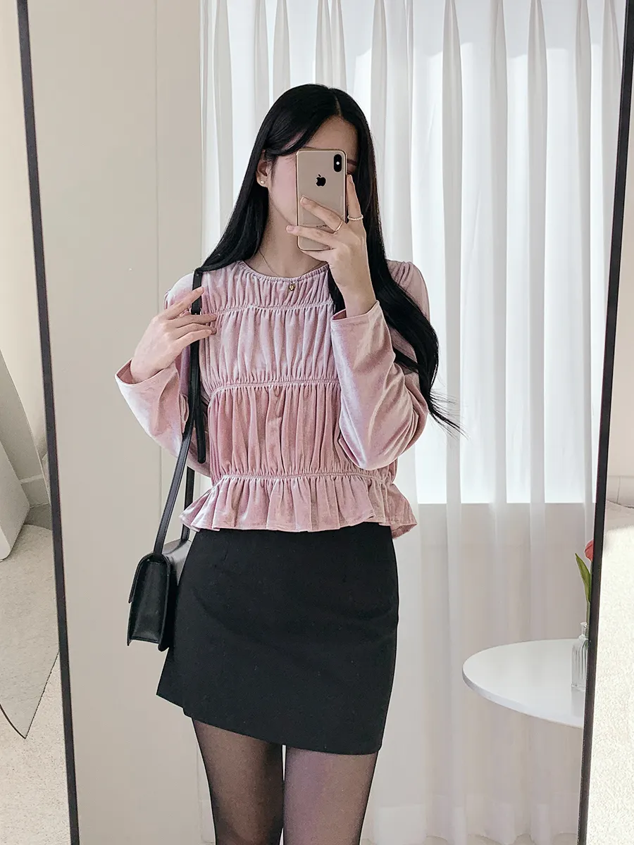 긴팔 티셔츠 모델 착용 이미지-S1L22