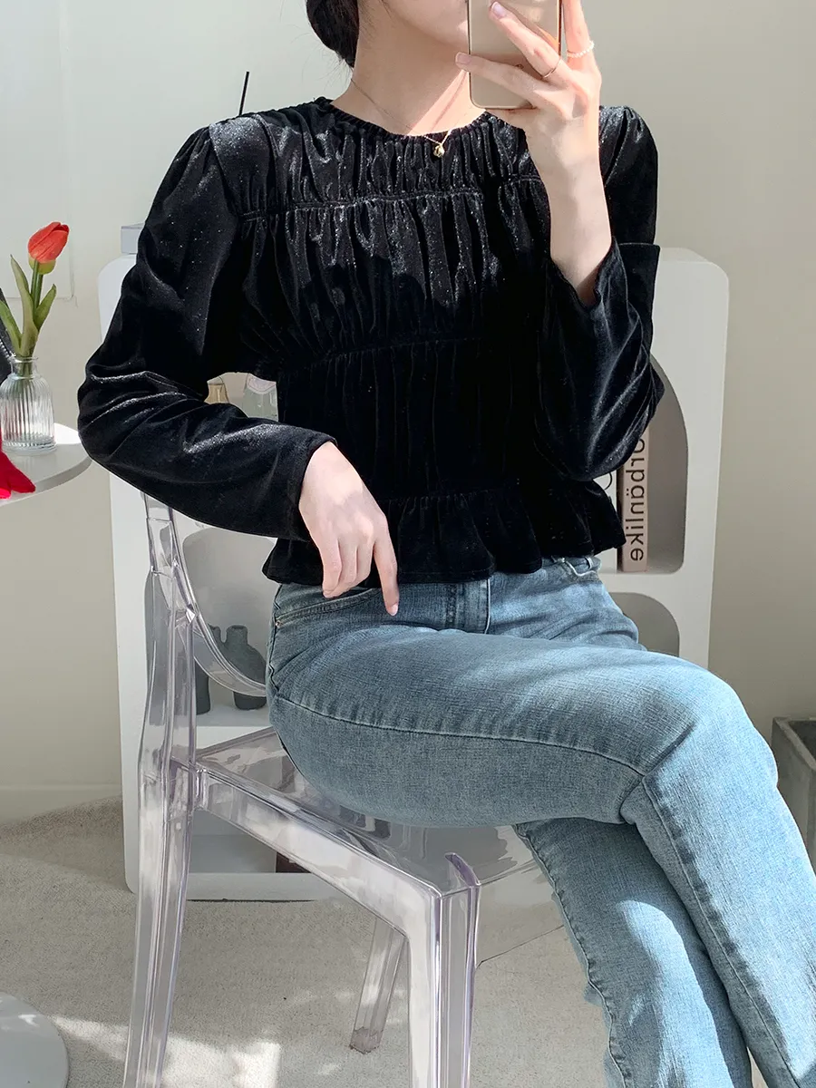 긴팔 티셔츠 모델 착용 이미지-S1L42