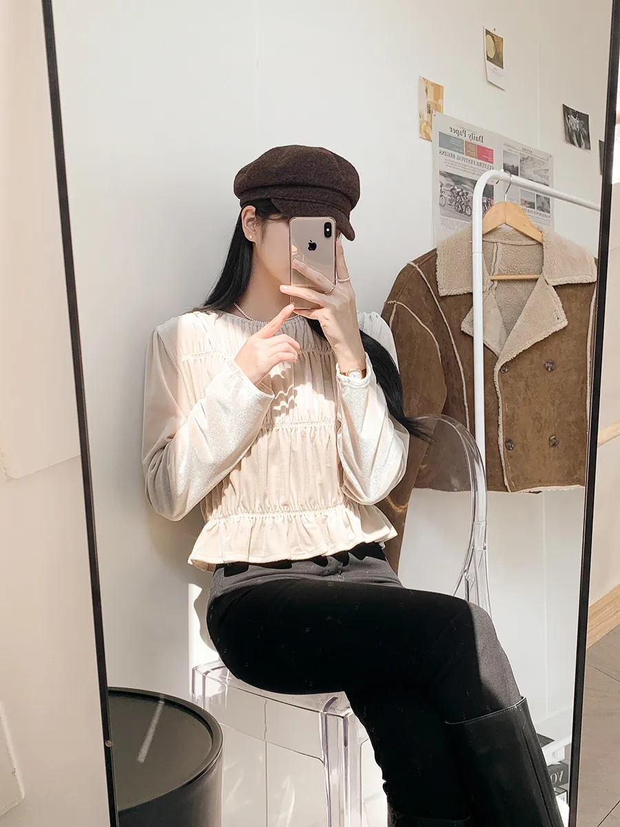 긴팔 티셔츠 모델 착용 이미지-S1L19