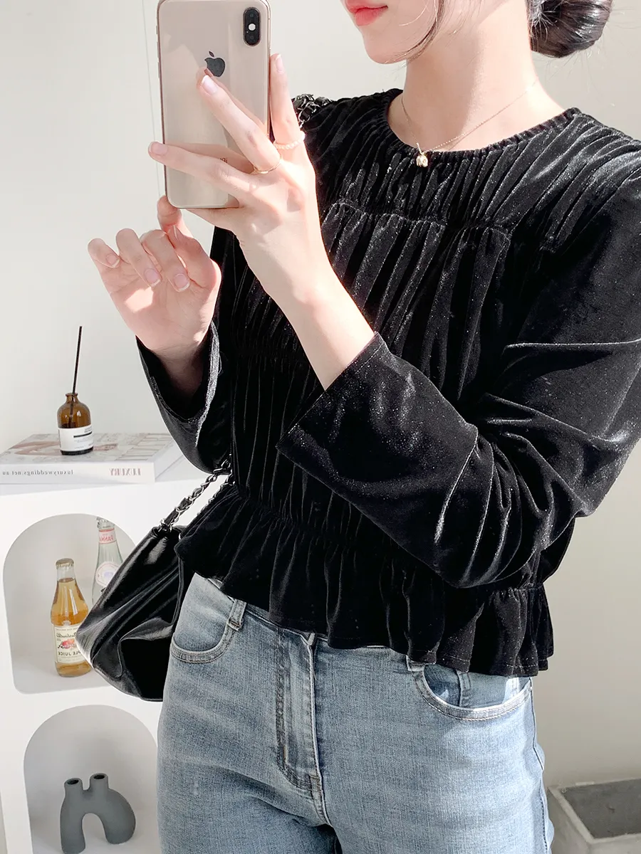 긴팔 티셔츠 모델 착용 이미지-S1L40