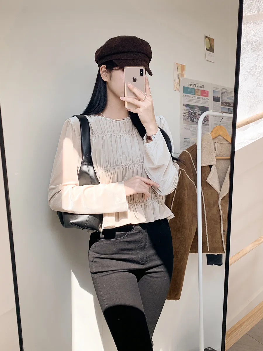 긴팔 티셔츠 모델 착용 이미지-S1L15