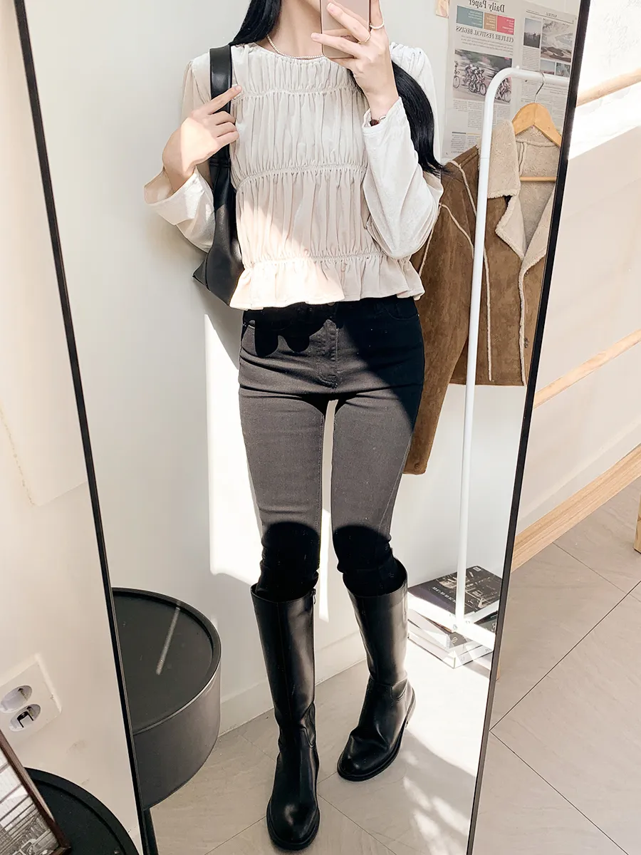 긴팔 티셔츠 모델 착용 이미지-S1L14