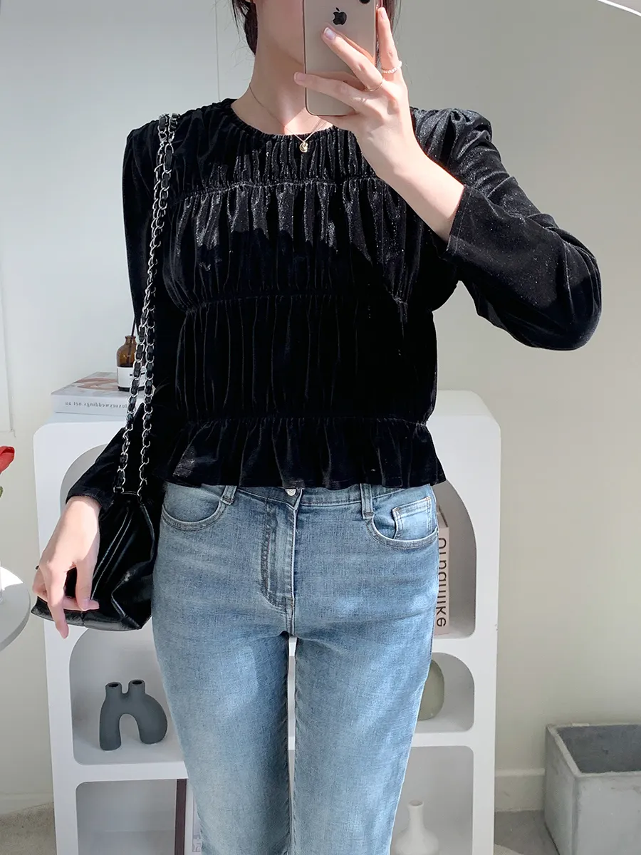 긴팔 티셔츠 모델 착용 이미지-S1L36