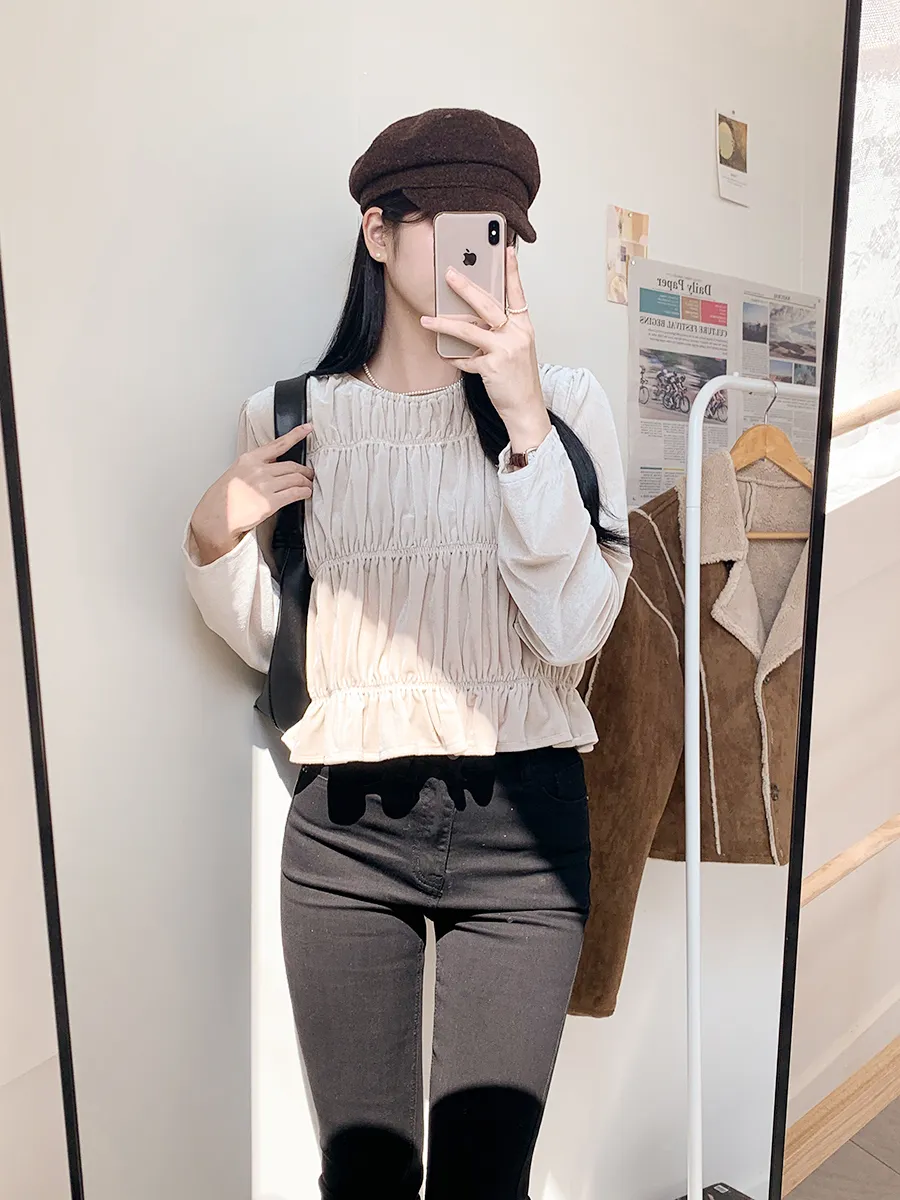 긴팔 티셔츠 모델 착용 이미지-S1L13