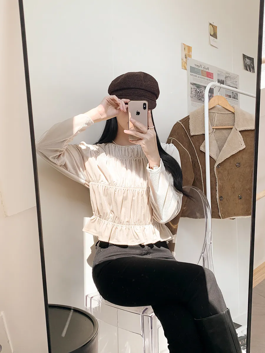 긴팔 티셔츠 모델 착용 이미지-S1L21