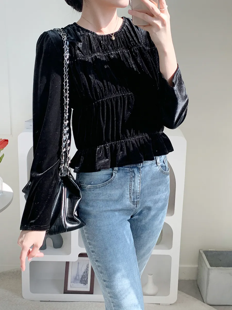 긴팔 티셔츠 모델 착용 이미지-S1L38