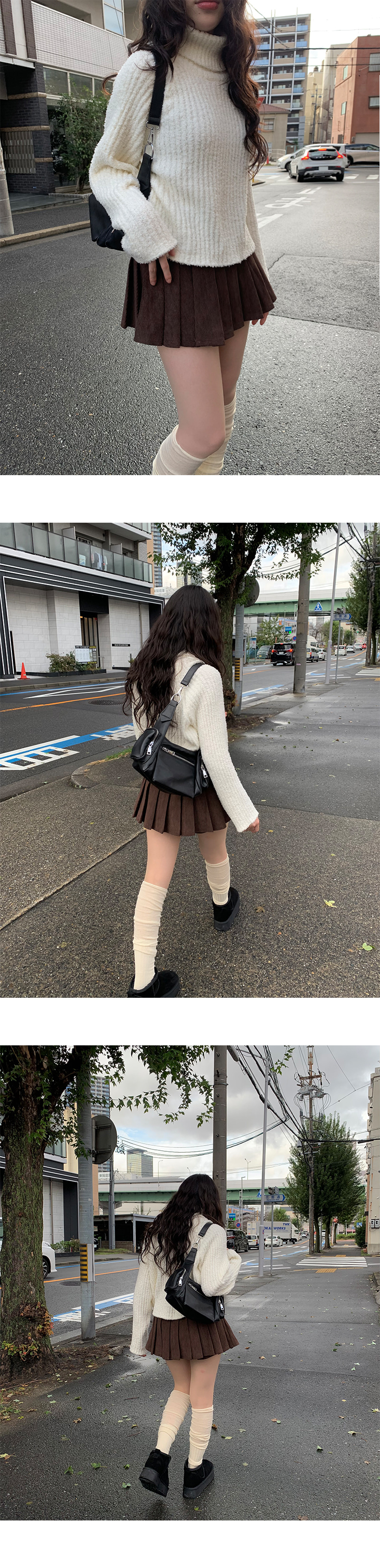 コーデュロイプリーツスリットミニスカートパンツ | レディース