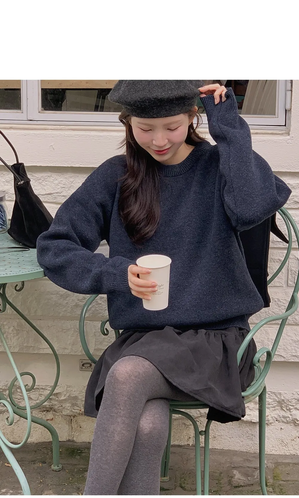 포근보카시 루즈핏 울 니트티