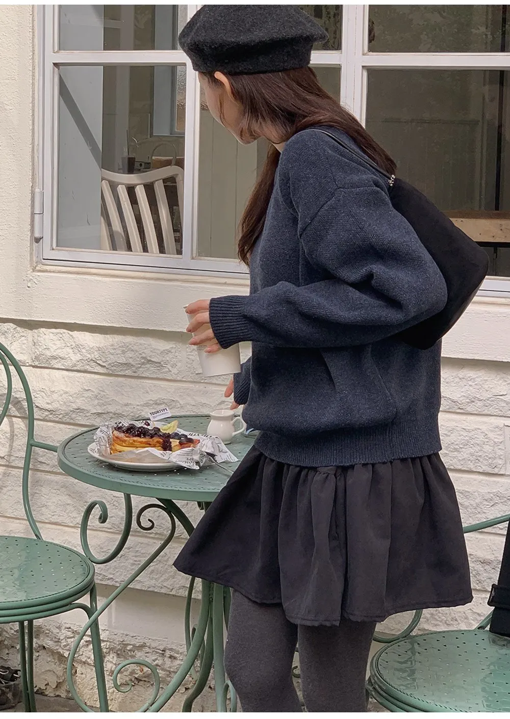 포근보카시 루즈핏 울 니트티