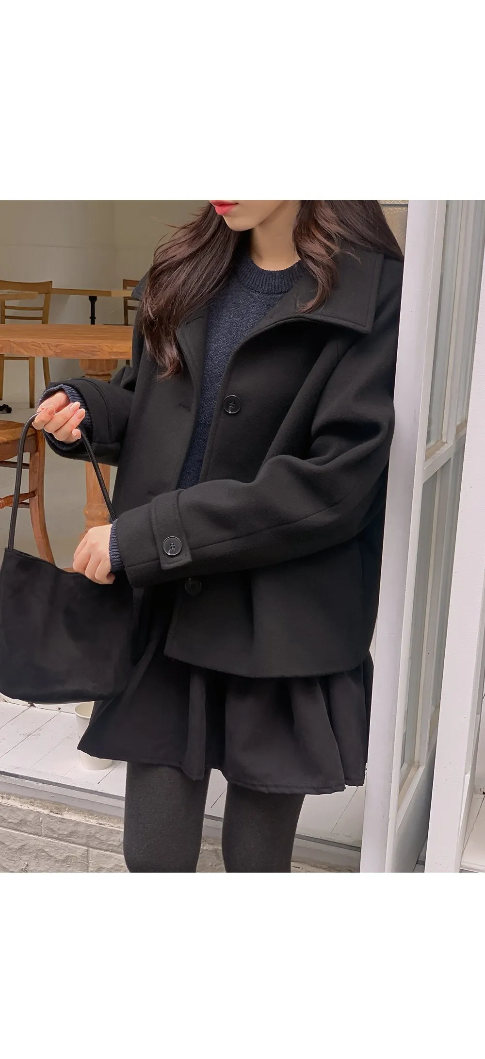 포근보카시 루즈핏 울 니트티