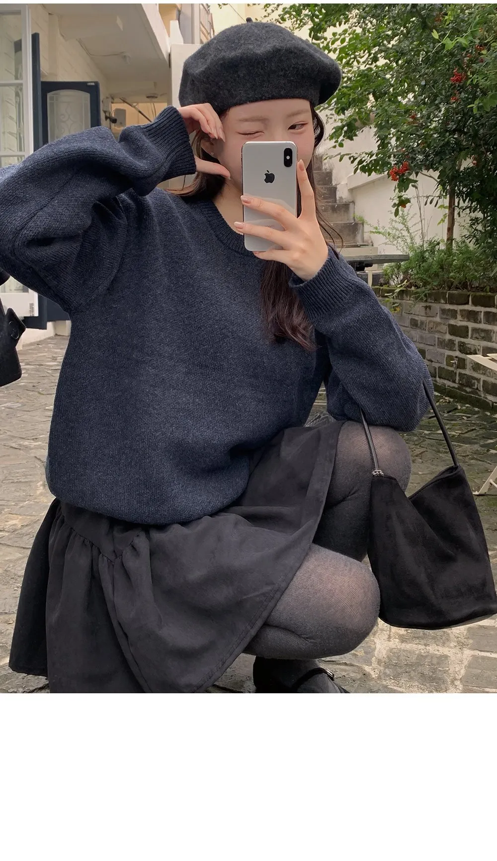 포근보카시 루즈핏 울 니트티