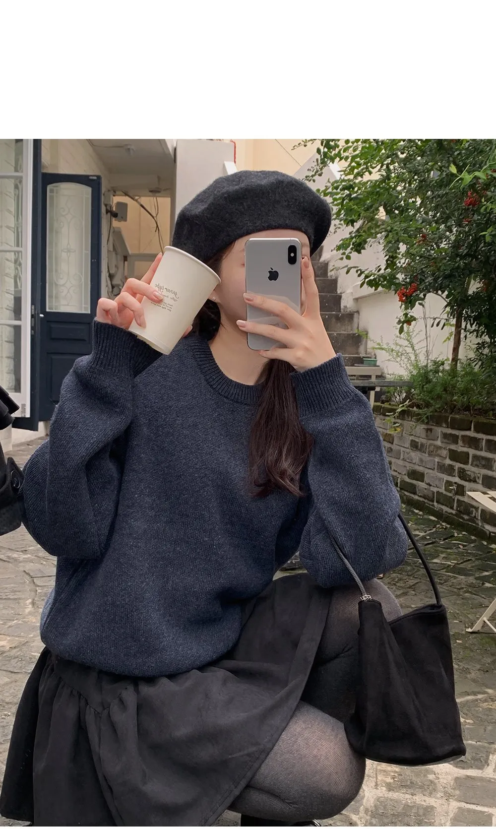 포근보카시 루즈핏 울 니트티