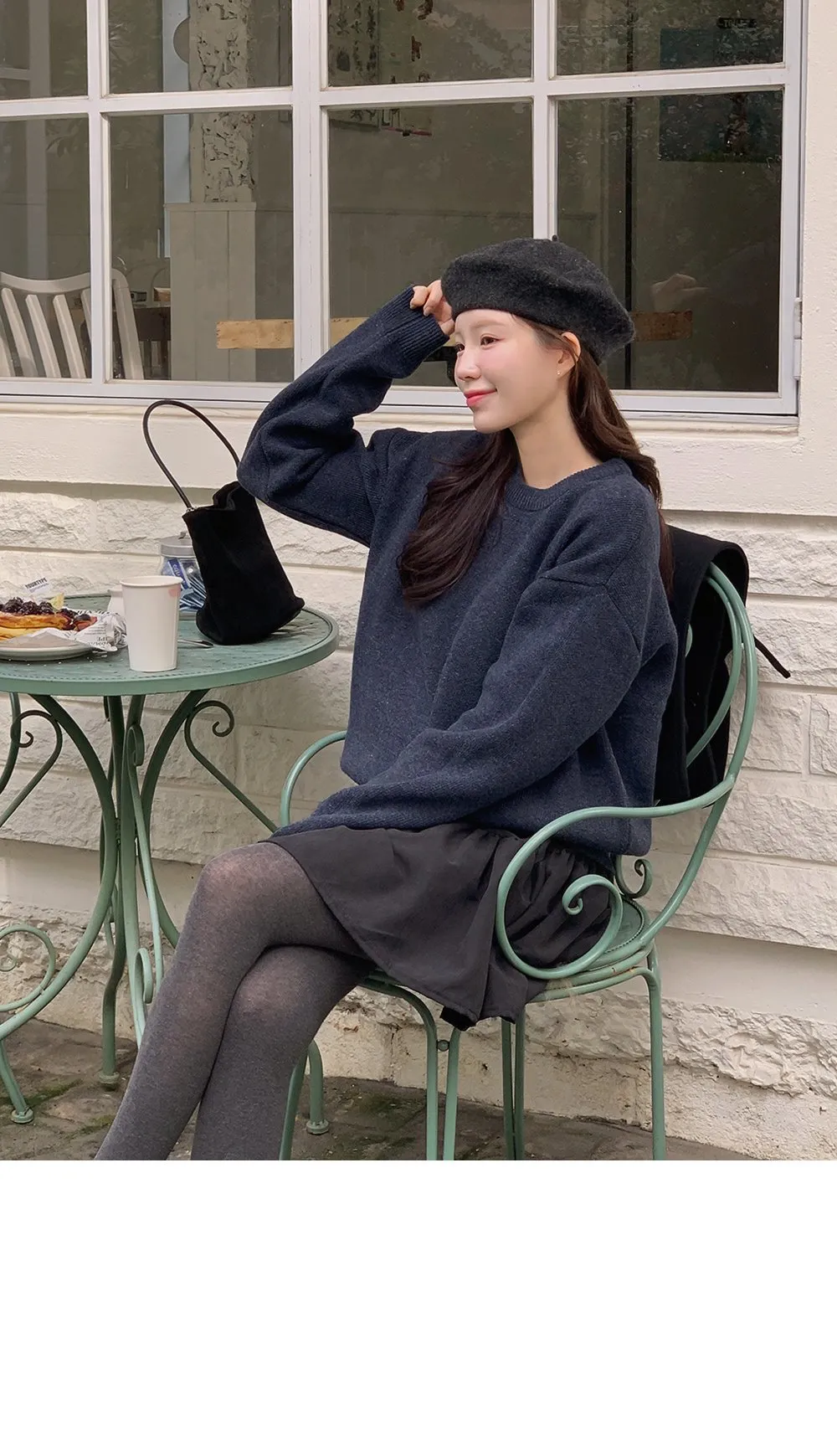 포근보카시 루즈핏 울 니트티