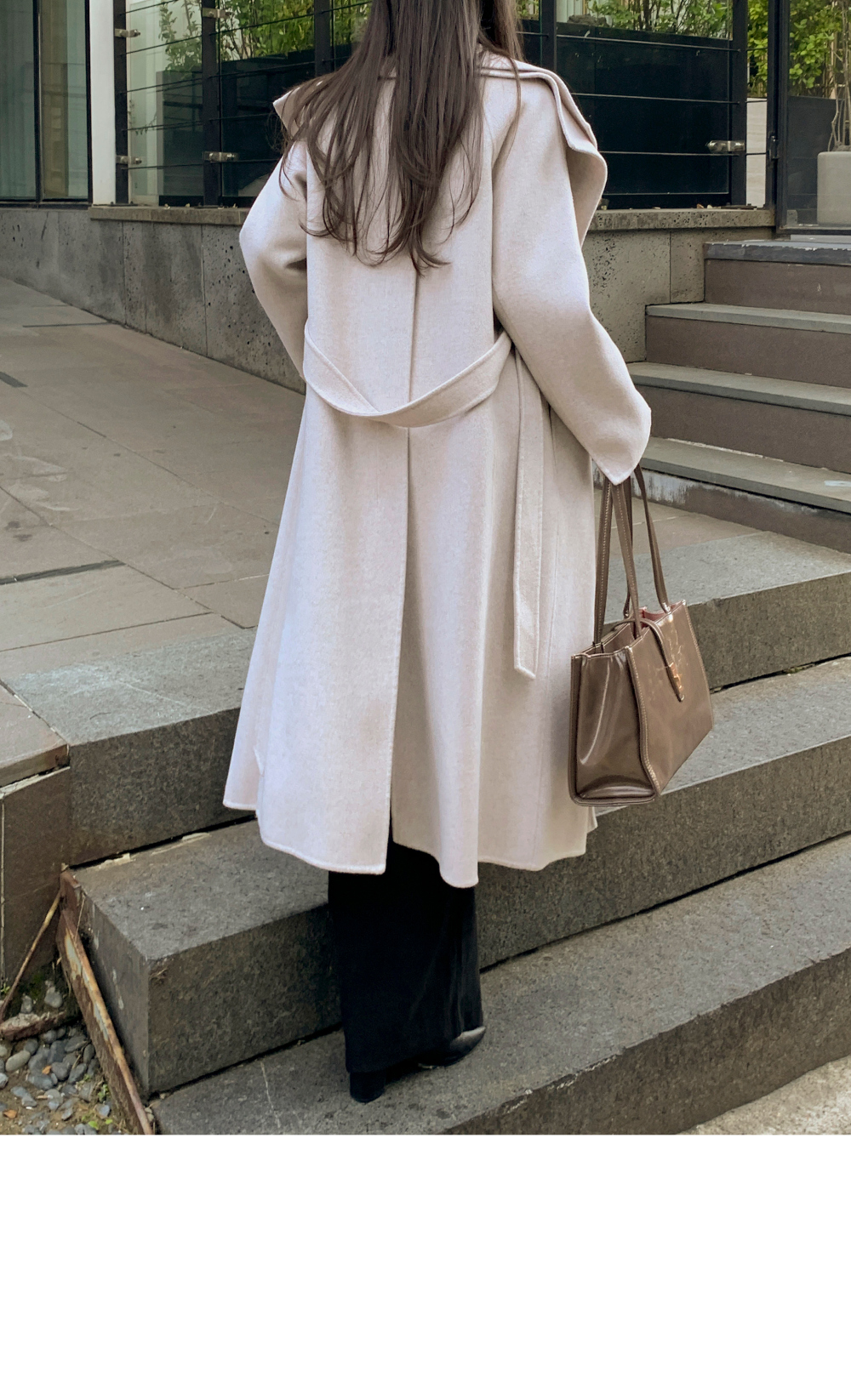 ウールカシミヤ混ダブルカラーコート | レディースファッション通販