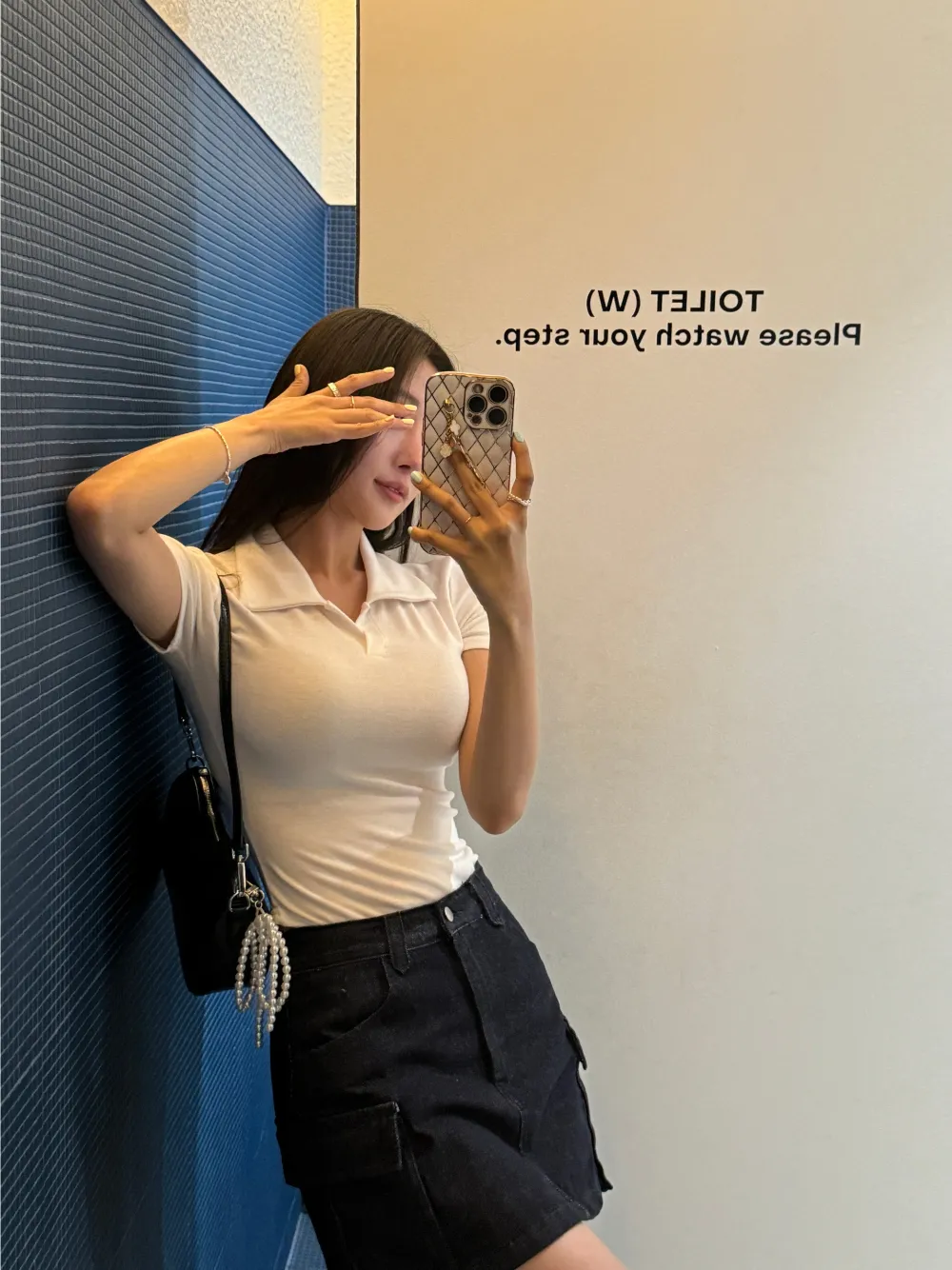 미니 스커트 모델 착용 이미지-S3L14