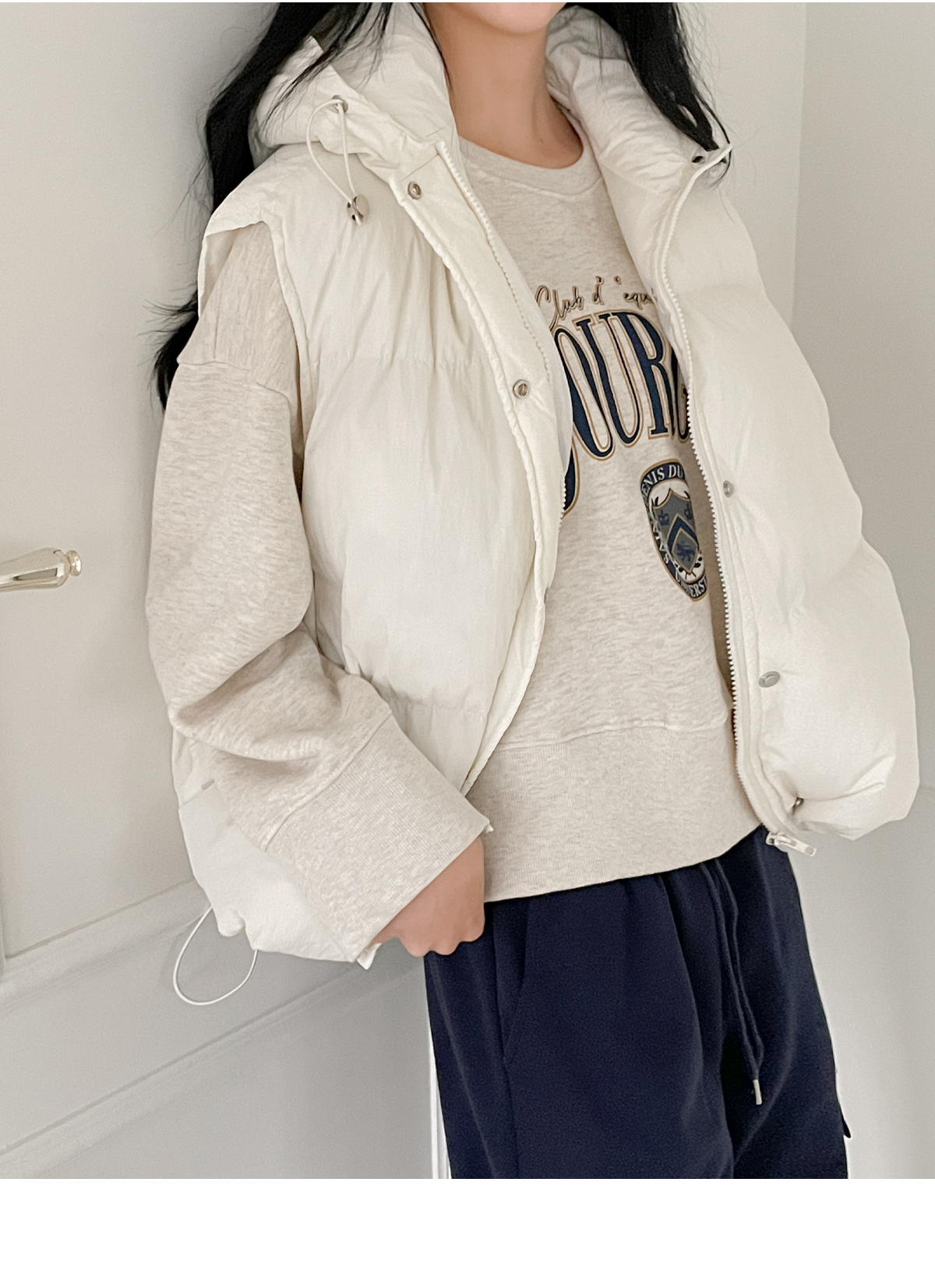 BOURGESロゴセミクロップドスウェット | レディースファッション通販