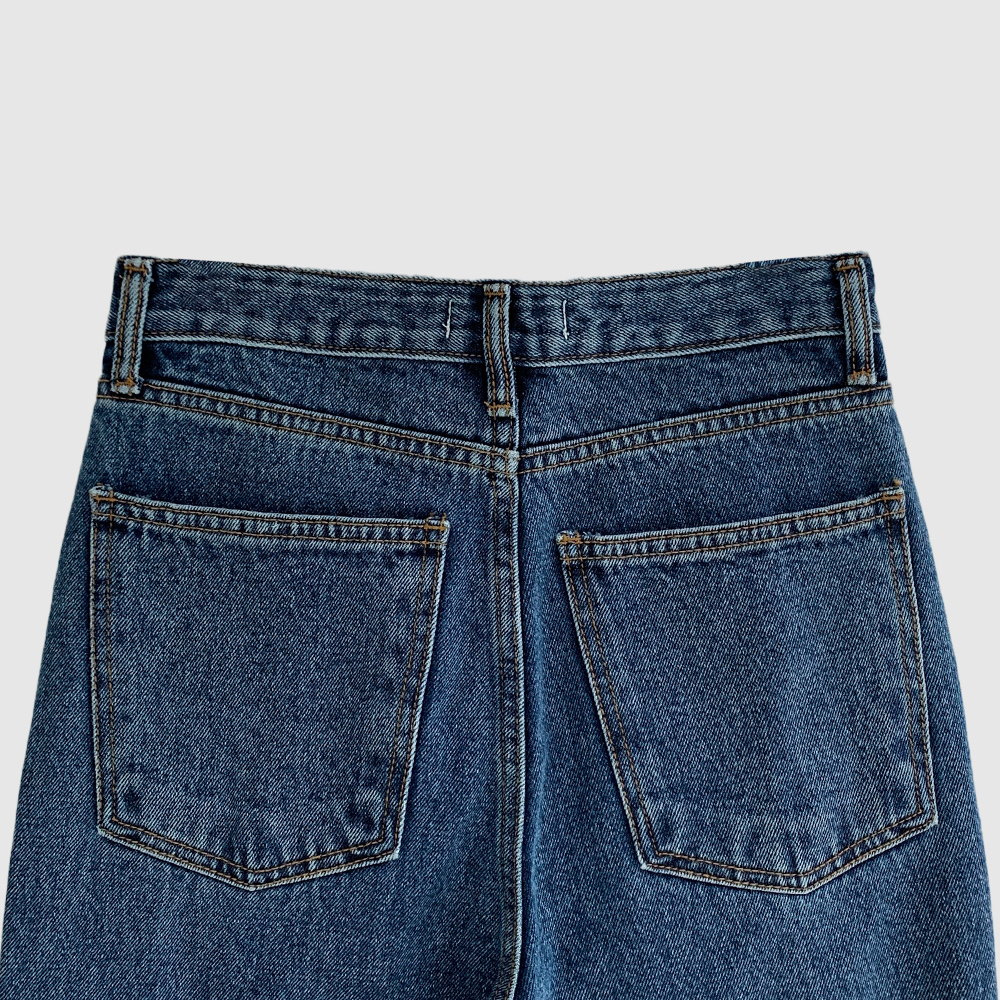 カットオフハイウエストフレアデニムパンツ | レディースファッション