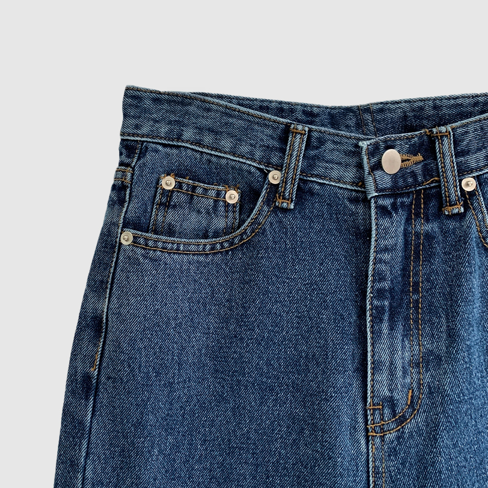 カットオフハイウエストフレアデニムパンツ | レディースファッション