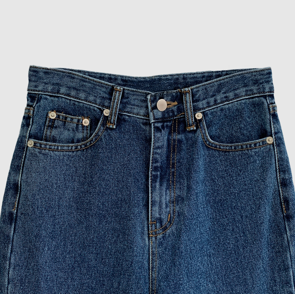 カットオフハイウエストフレアデニムパンツ | レディースファッション