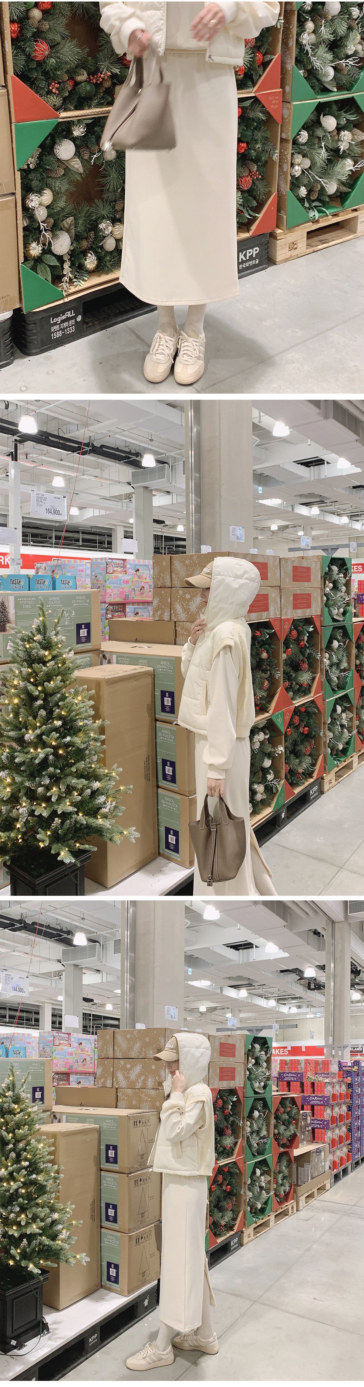 ニットドッキングダウンフードベスト | レディースファッション通販