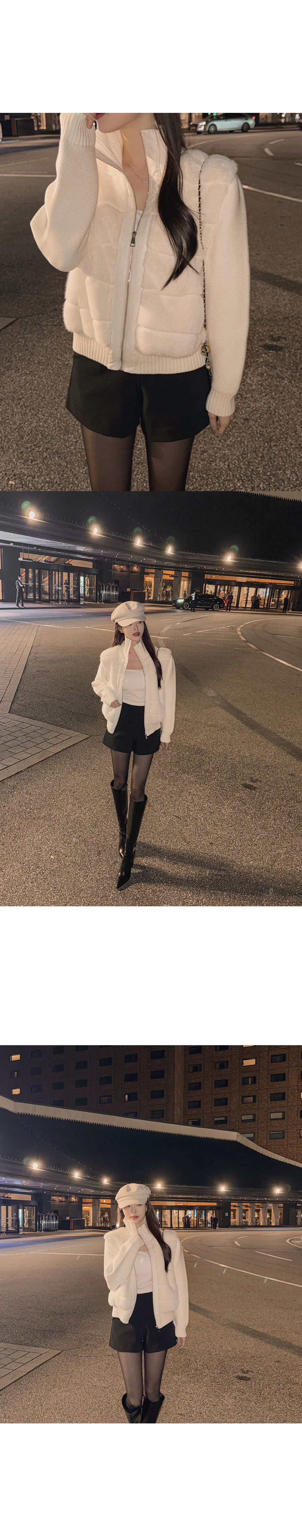 ニットエコファードッキングダウンジャンパー | レディース