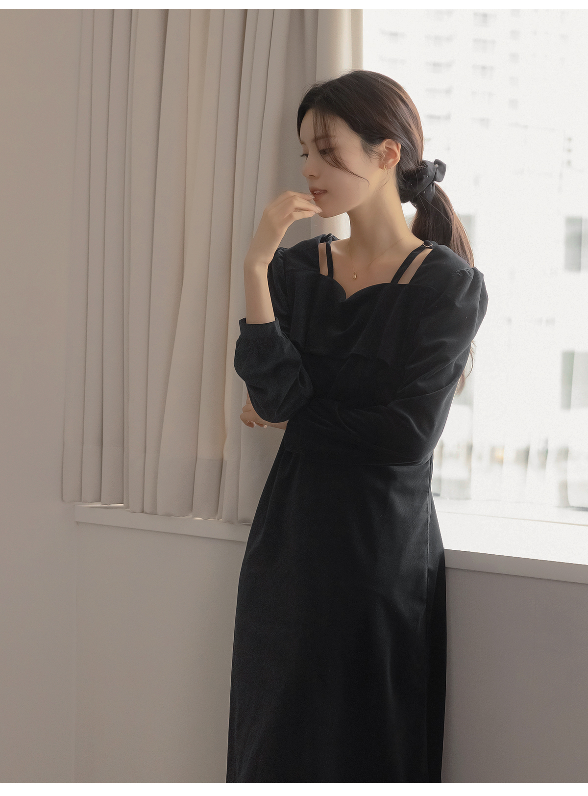 ハートネックベロアワンピース | レディースファッション通販 - DHOLIC