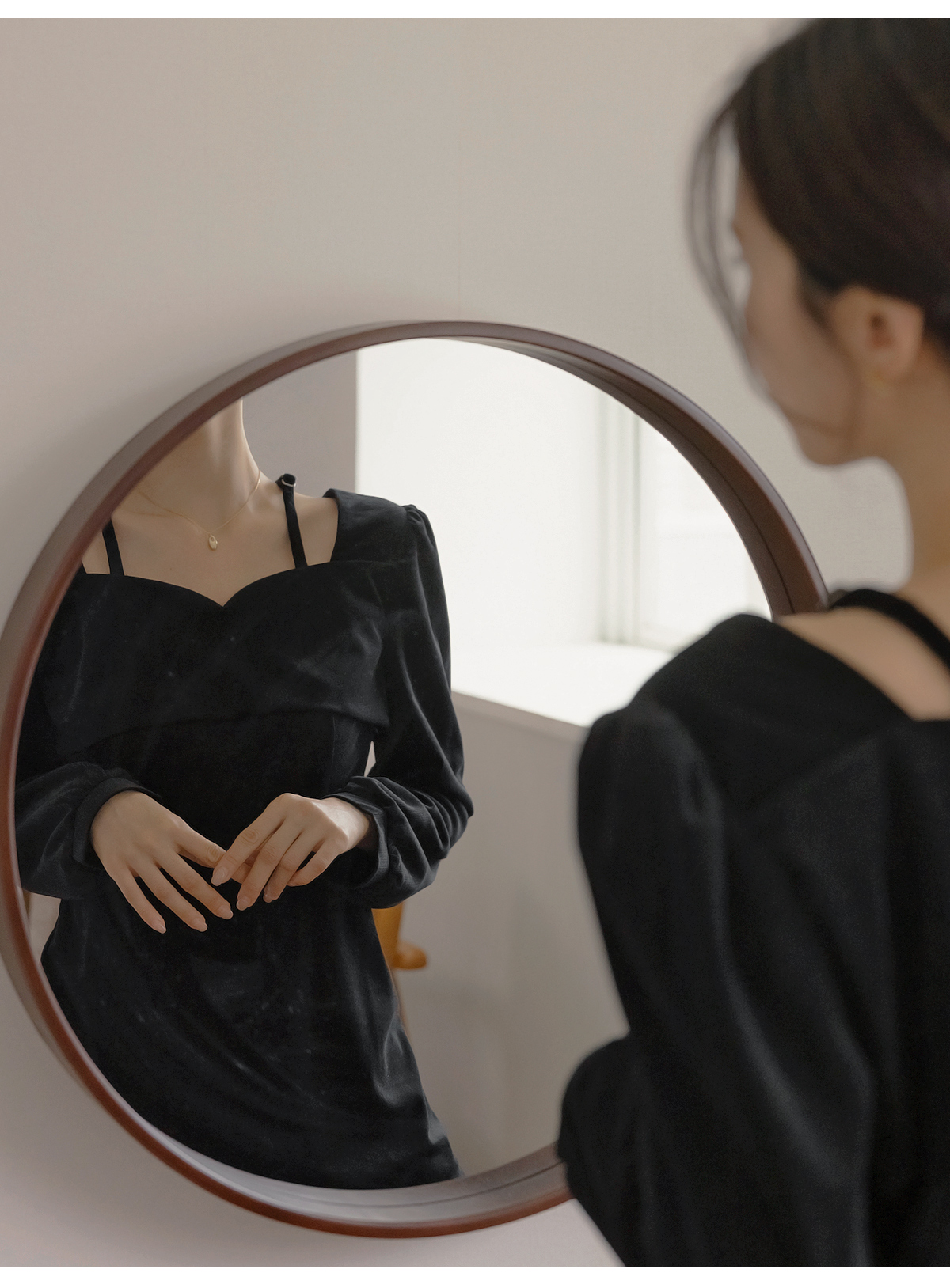 ハート柄♡ベロアワンピース ハートネックベロアワンピース | レディースファッション通販 - DHOLIC