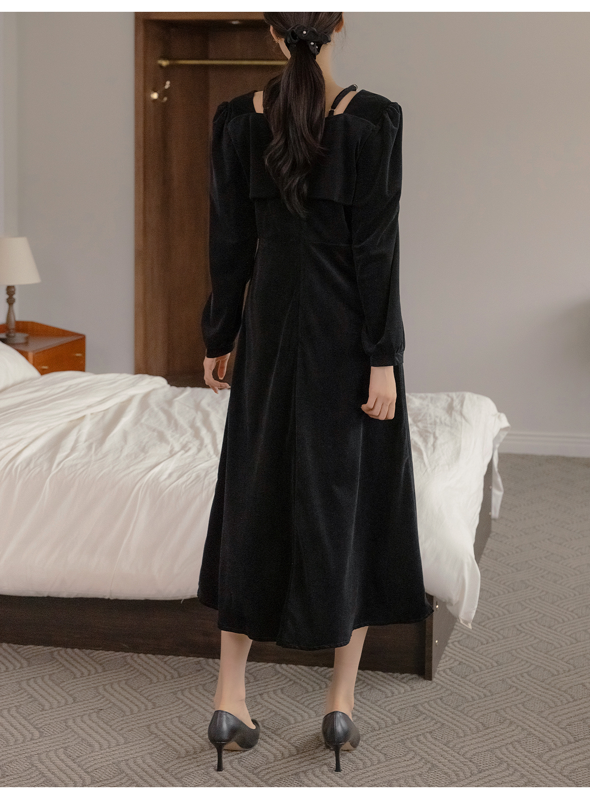 ハートネックベロアワンピース | レディースファッション通販 - DHOLIC