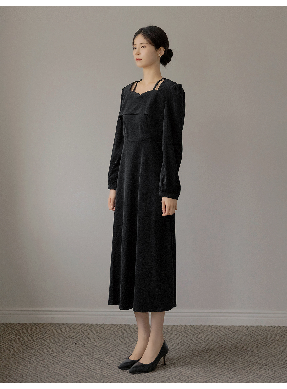 ハートネックベロアワンピース | レディースファッション通販 - DHOLIC