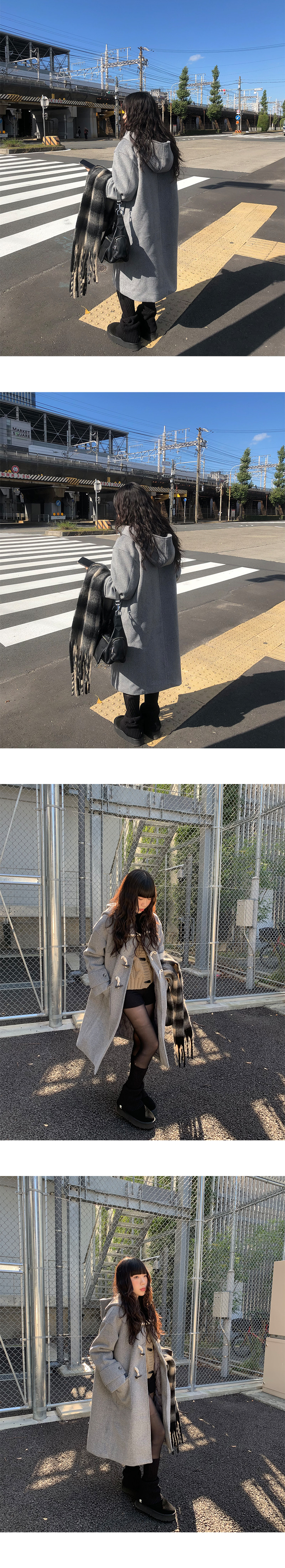 DIESEL チェック柄マフラー グレー　アルパカ混 アルパカウール混チェック柄マフラー｜レコメンドアイテム