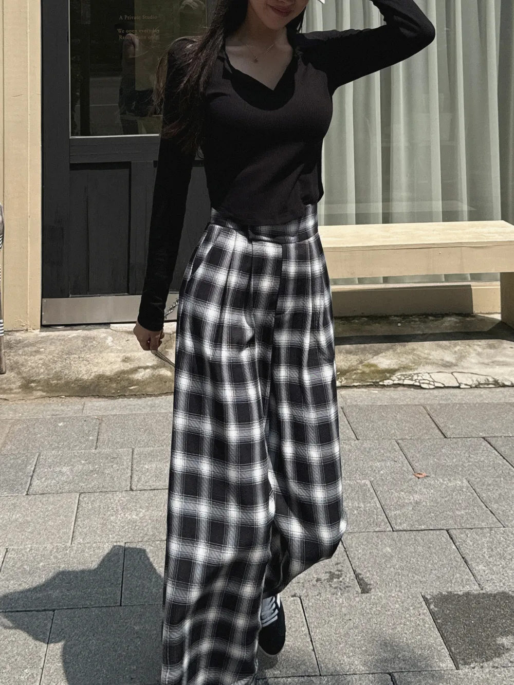 긴 드레스 모델 착용 이미지-S5L36