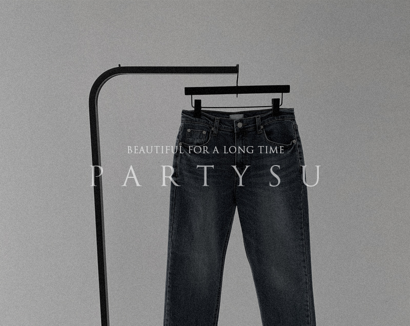 インディゴスリムストレートデニムパンツ | レディースファッション