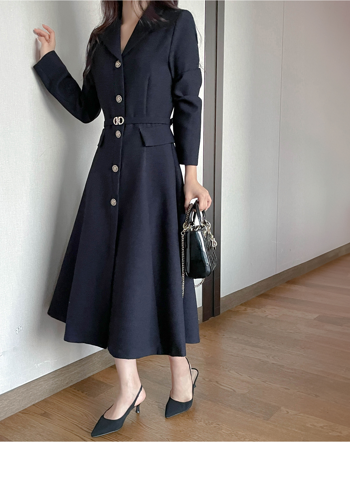 ChristianDior 2024 ツイードロングワンピース ベルト Aライン ChristianDior 2024 ツイードロングワンピース ベルト Aライン 【公式
