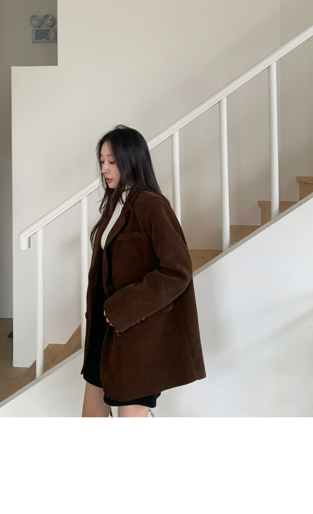 ダブルボタンオーバーコーデュロイジャケット | レディース