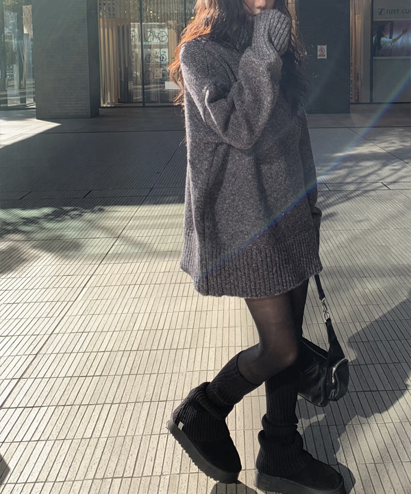 さらに！¥4000off Coperni シルバータートルネック ミニワンピース タートルネックリブニットミニワンピース | レディースファッション