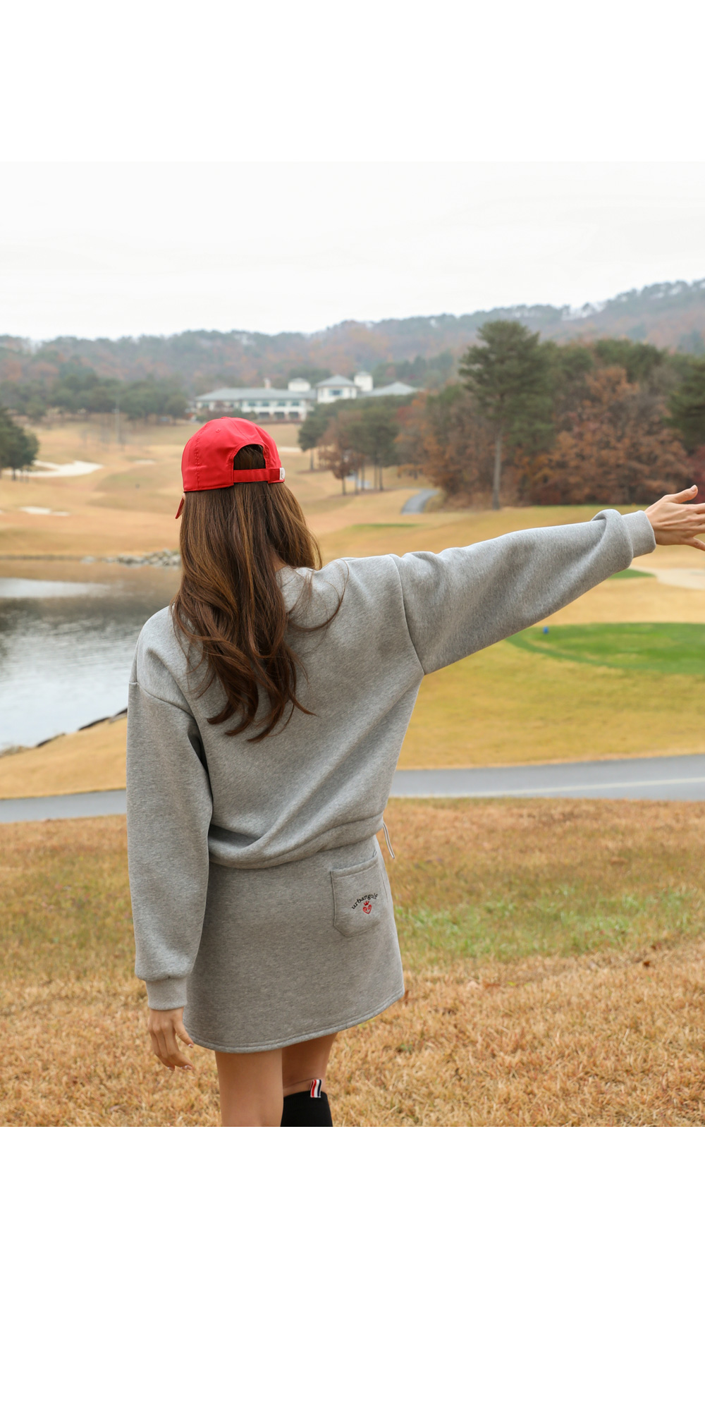 裏起毛ハートロゴスウェット&ミニスカートパンツSET | レディース