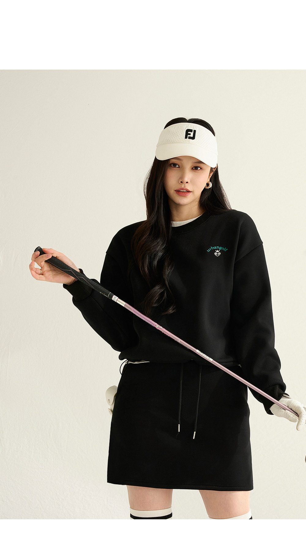 裏起毛ハートロゴスウェット&ミニスカートパンツSET | レディース