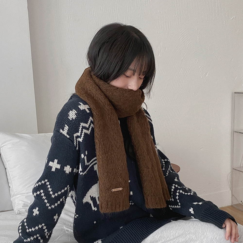 DIESEL チェック柄マフラー グレー　アルパカ混 DIESEL チェック柄マフラー グレー アルパカ混（ピュアカシミヤ