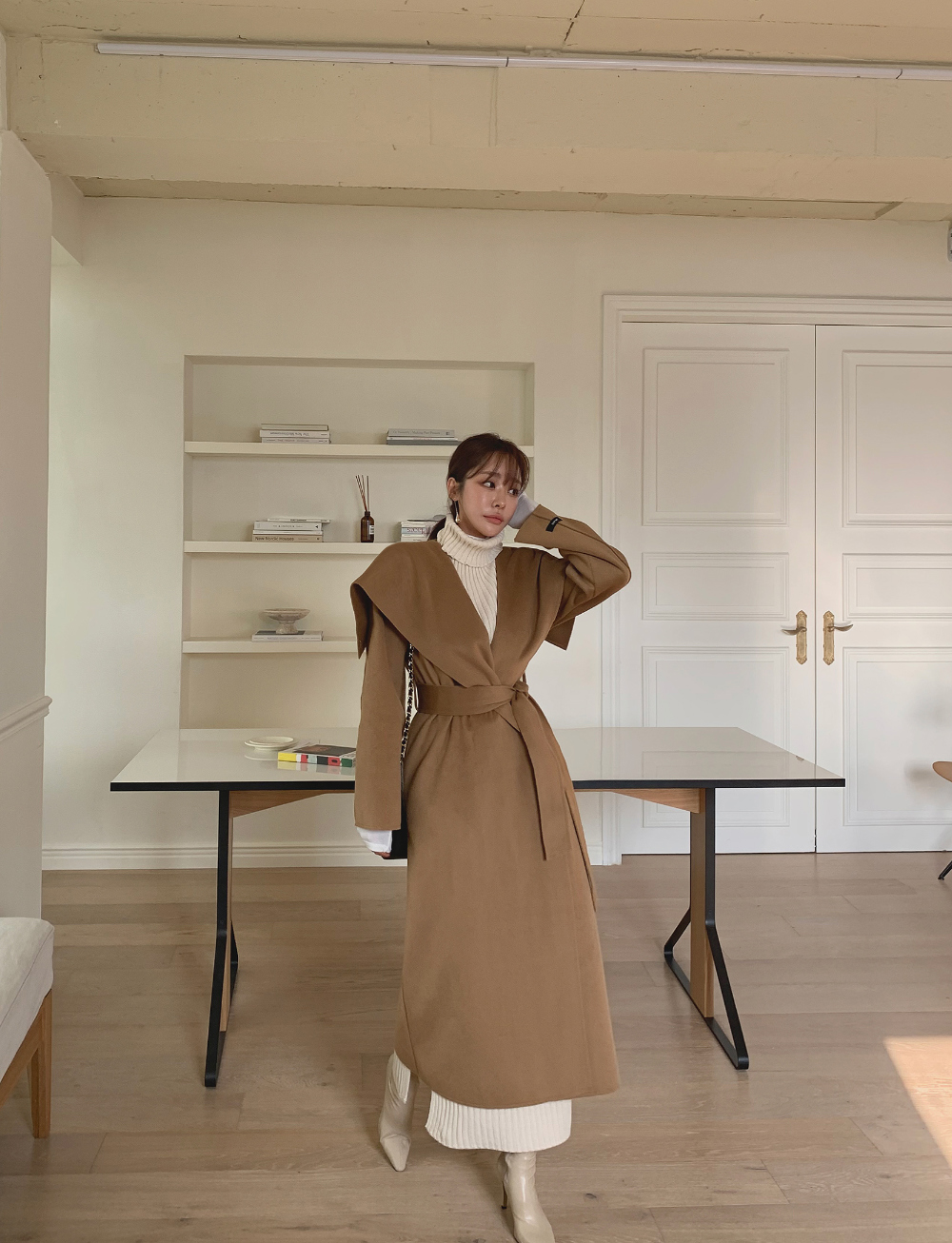 BEARDSLEY ベージュ コート　ビッグカラー ビッグカラーコート | レディースファッション通販 - DHOLIC