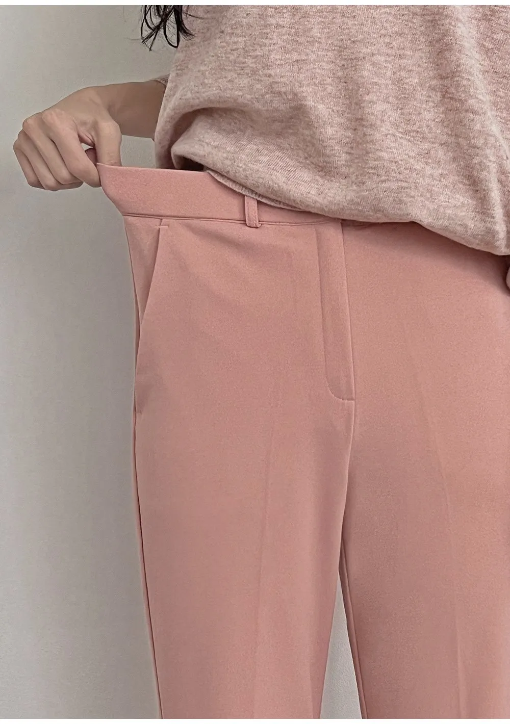 6Colors内側ウエストゴムブーツカットスラックス