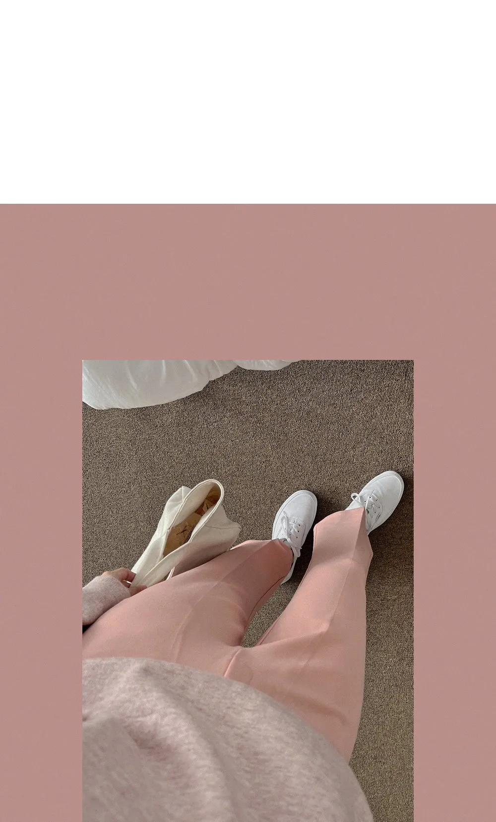6Colors内側ウエストゴムブーツカットスラックス
