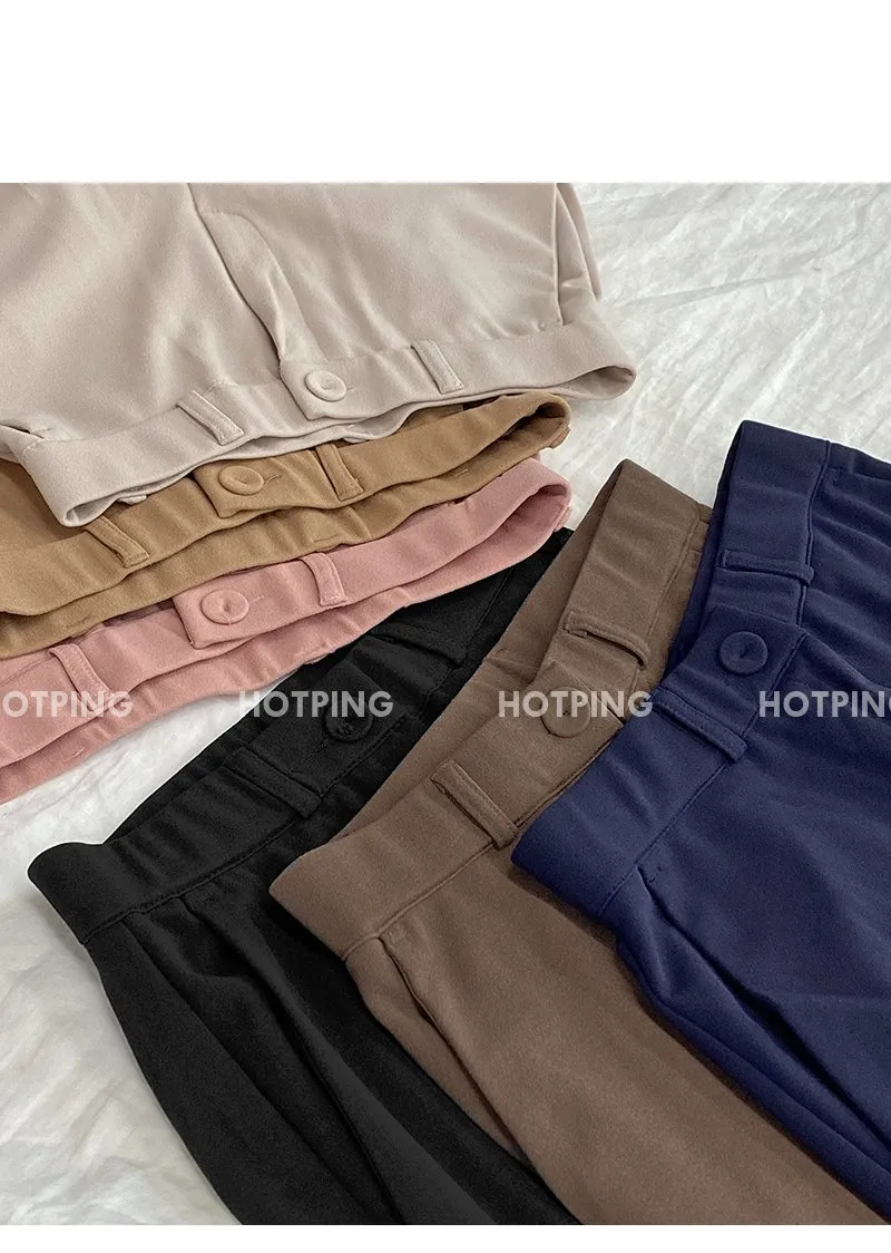 6Colors内側ウエストゴムブーツカットスラックス