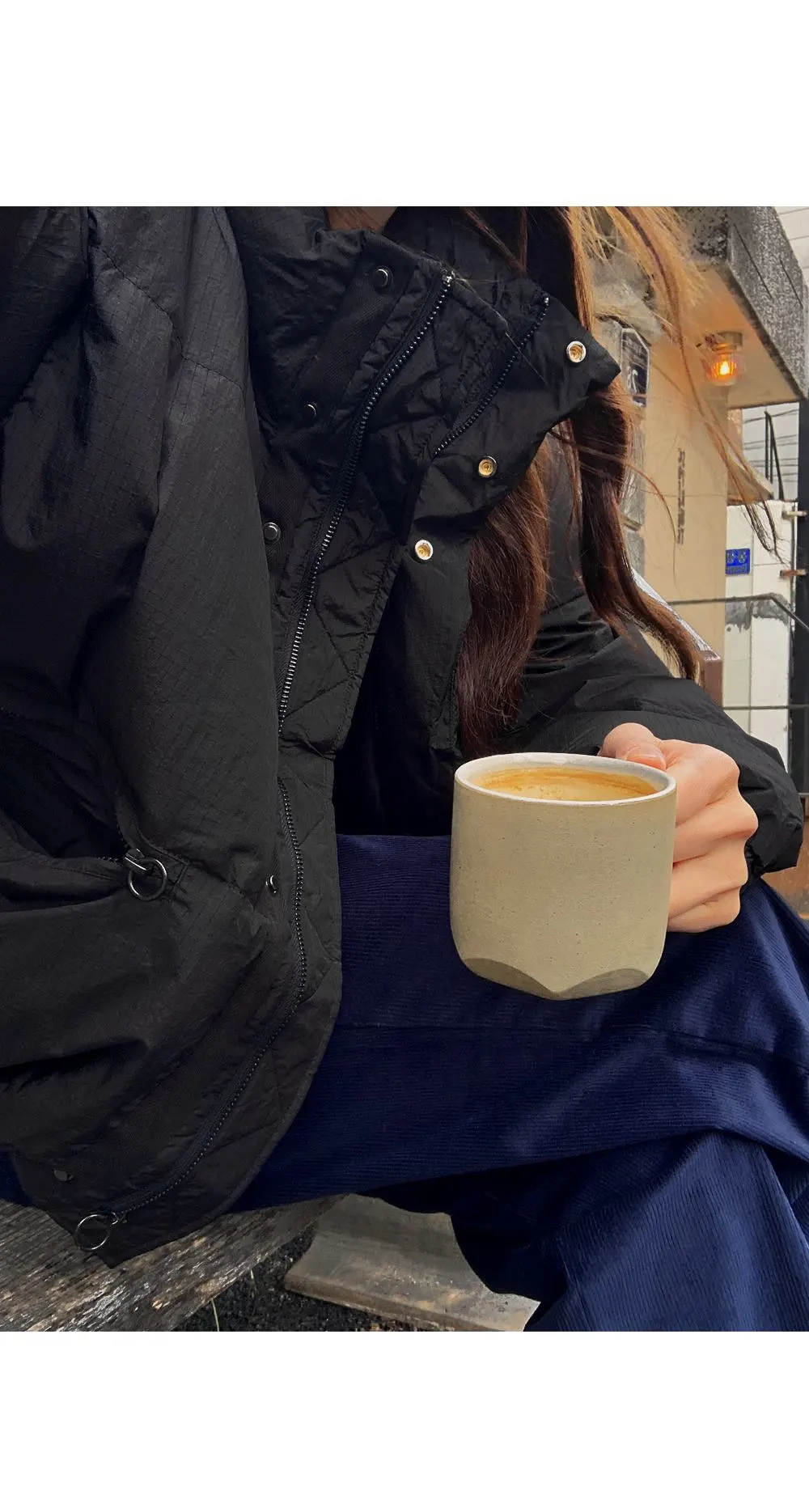 퍼니트 코듀로이 밴딩 와이드팬츠