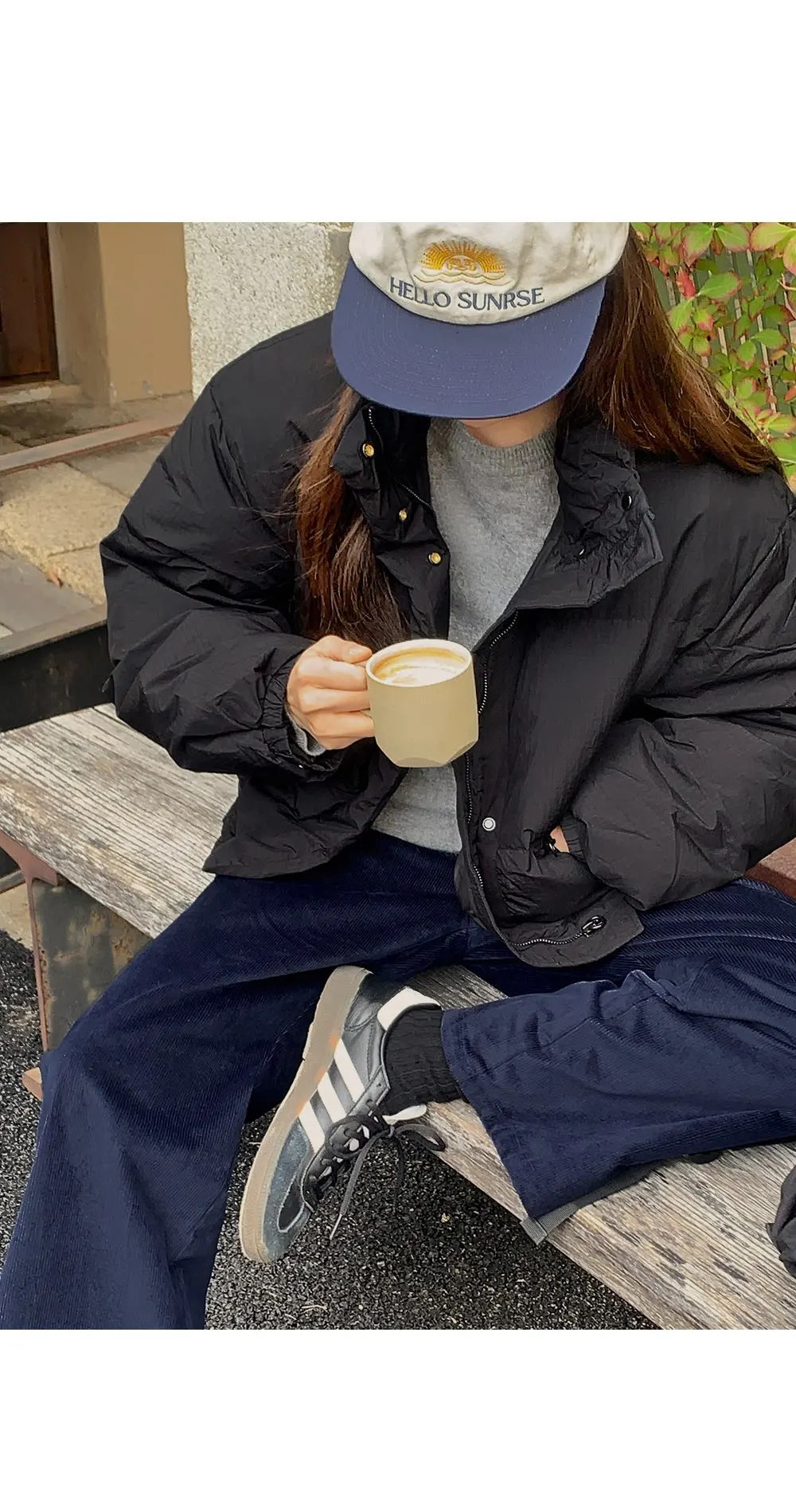 퍼니트 코듀로이 밴딩 와이드팬츠