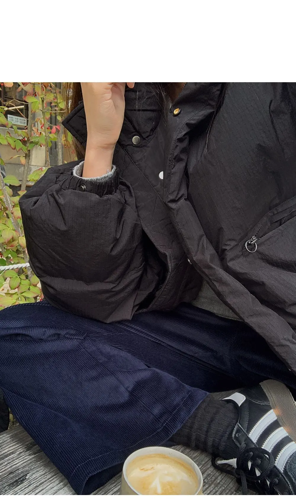 퍼니트 코듀로이 밴딩 와이드팬츠